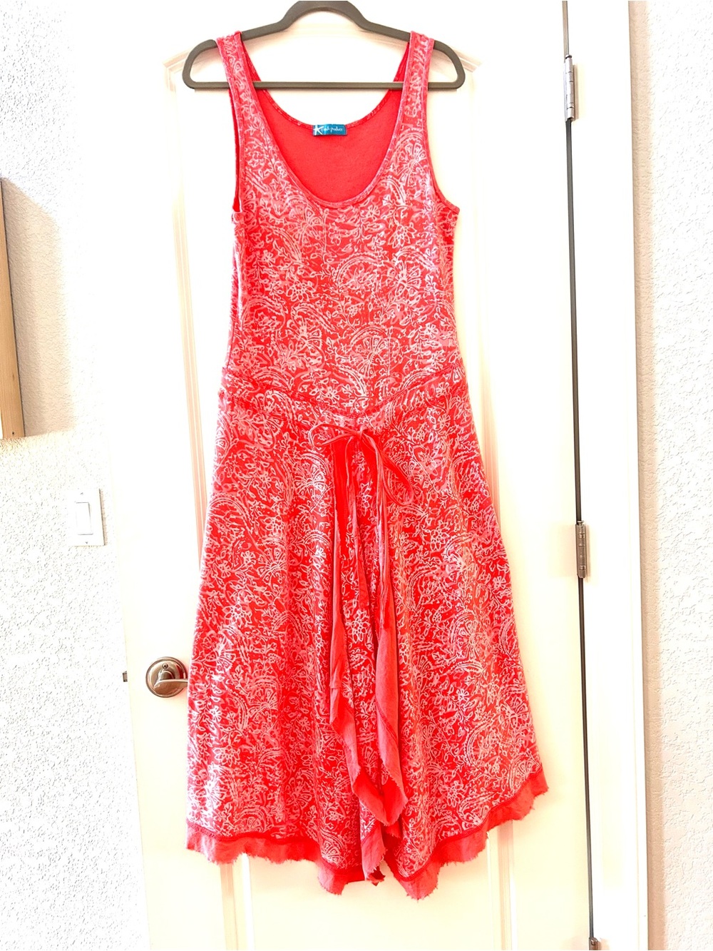 Fresh Produce Beach Haven Frayed Asymmetrical Tank Dress. Made in USA
